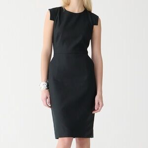 J. Crew Resume Stretch Linen Dress in Black, size 2